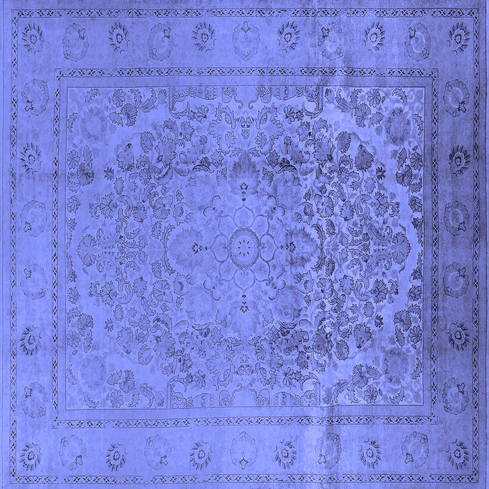 Square Oriental Blue Traditional Rug, urb680blu