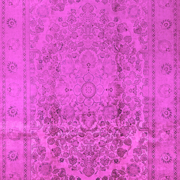 Machine Washable Oriental Pink Traditional Rug, wshurb680pnk