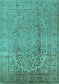 Oriental Turquoise Traditional Rug, urb680turq