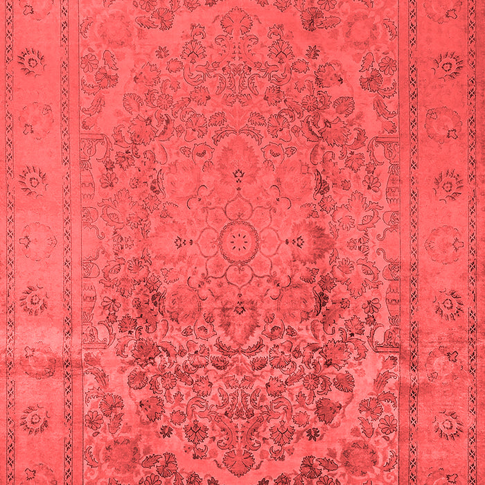 Machine Washable Oriental Red Traditional Rug, wshurb680red
