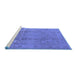 Sideview of Machine Washable Oriental Blue Traditional Rug, wshurb680blu