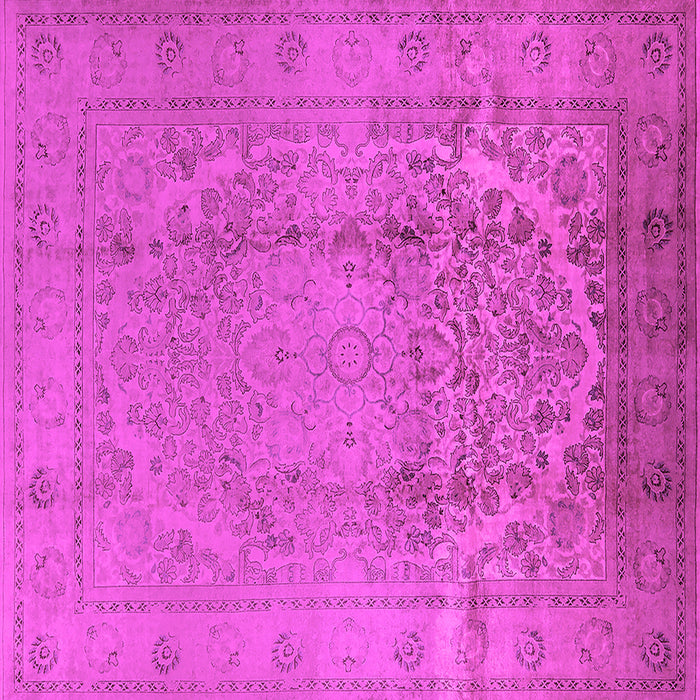 Square Oriental Pink Traditional Rug, urb680pnk