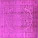 Square Oriental Pink Traditional Rug, urb680pnk