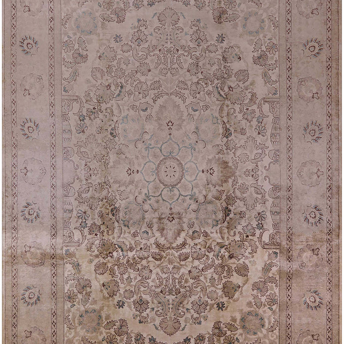 Mid-Century Modern Dark Almond Brown Oriental Rug, urb680