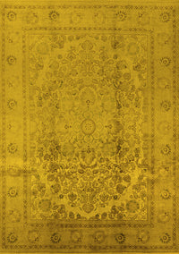 Oriental Yellow Traditional Rug, urb680yw