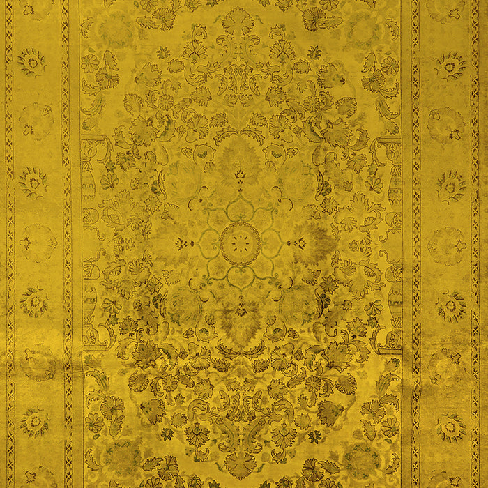 Oriental Yellow Traditional Rug, urb680yw