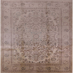 Square Machine Washable Industrial Modern Dark Almond Brown Rug, wshurb680