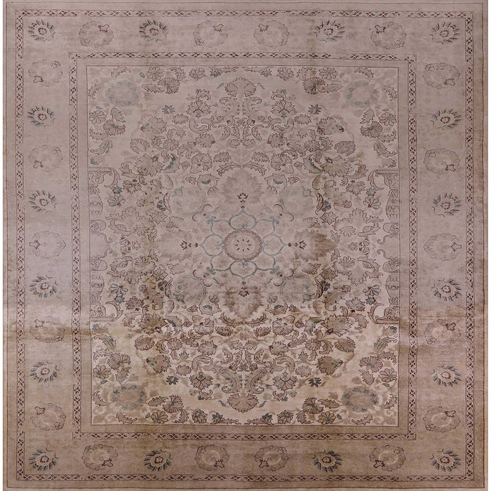 Square Machine Washable Industrial Modern Dark Almond Brown Rug, wshurb680