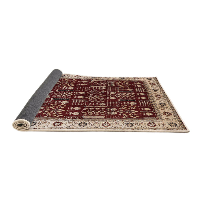 Sideview of Mid-Century Modern Brown Oriental Rug, urb681