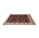 Sideview of Machine Washable Industrial Modern Brown Rug, wshurb681