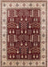 Machine Washable Industrial Modern Brown Rug, wshurb681