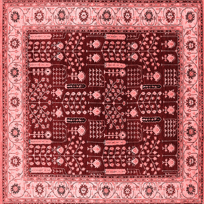 Machine Washable Oriental Red Industrial Rug, wshurb681red