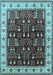 Oriental Light Blue Industrial Rug, urb681lblu