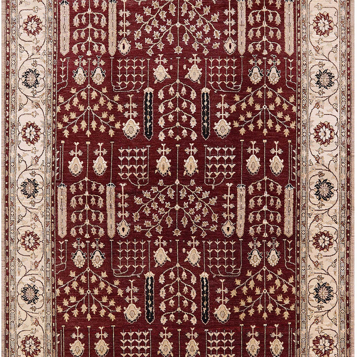 Mid-Century Modern Brown Oriental Rug, urb681