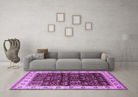 Machine Washable Oriental Purple Industrial Rug, wshurb681pur