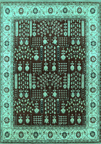 Oriental Turquoise Industrial Rug, urb681turq