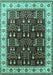 Oriental Turquoise Industrial Rug, urb681turq