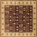 Square Oriental Brown Industrial Rug, urb681brn