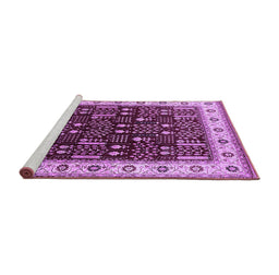Sideview of Machine Washable Oriental Purple Industrial Area Rugs, wshurb681pur