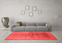 Machine Washable Oriental Red Industrial Rug, wshurb682red