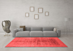 Industrial Red Washable Rugs