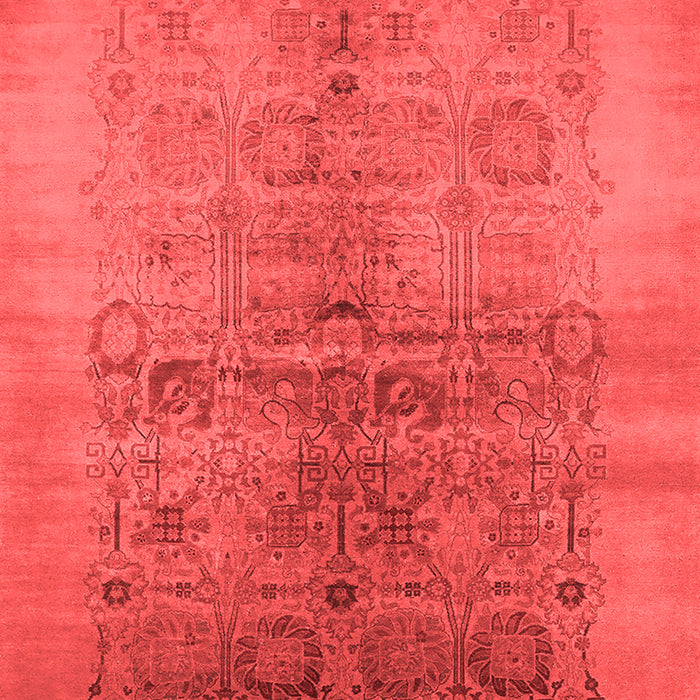 Machine Washable Oriental Red Industrial Rug, wshurb682red