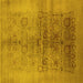 Square Oriental Yellow Industrial Rug, urb682yw