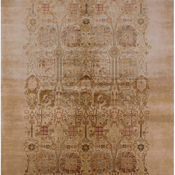 Mid-Century Modern Brown Oriental Rug, urb682