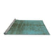 Sideview of Machine Washable Oriental Light Blue Industrial Rug, wshurb682lblu