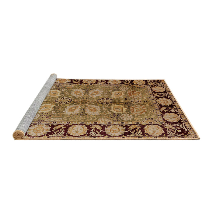 Sideview of Machine Washable Industrial Modern Brown Sand Brown Rug, wshurb683