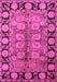 Oriental Pink Traditional Rug, urb683pnk
