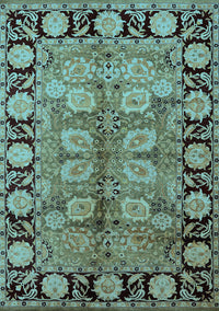 Oriental Light Blue Traditional Rug, urb683lblu