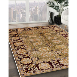 Machine Washable Industrial Modern Brown Sand Brown Rug in a Family Room, wshurb683