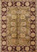 Mid-Century Modern Brown Sand Brown Oriental Rug, urb683