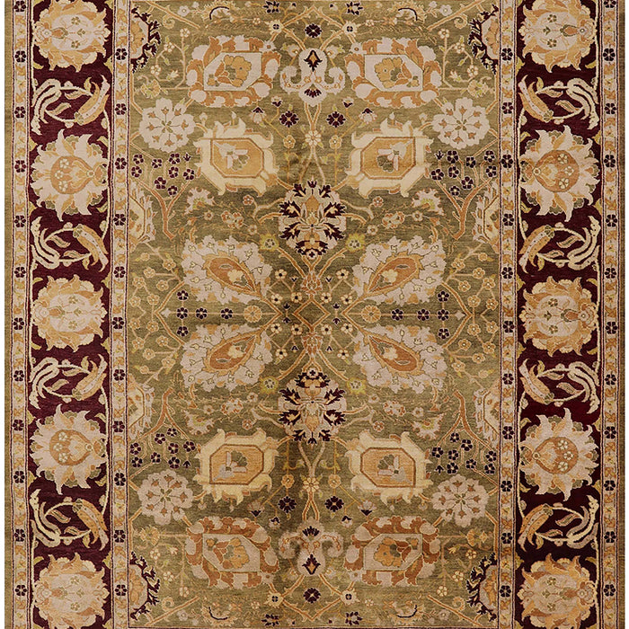 Mid-Century Modern Brown Sand Brown Oriental Rug, urb683