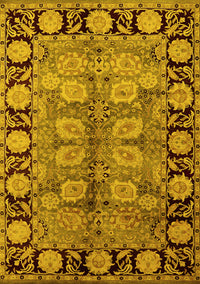 Oriental Yellow Traditional Rug, urb683yw