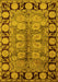 Oriental Yellow Traditional Rug, urb683yw