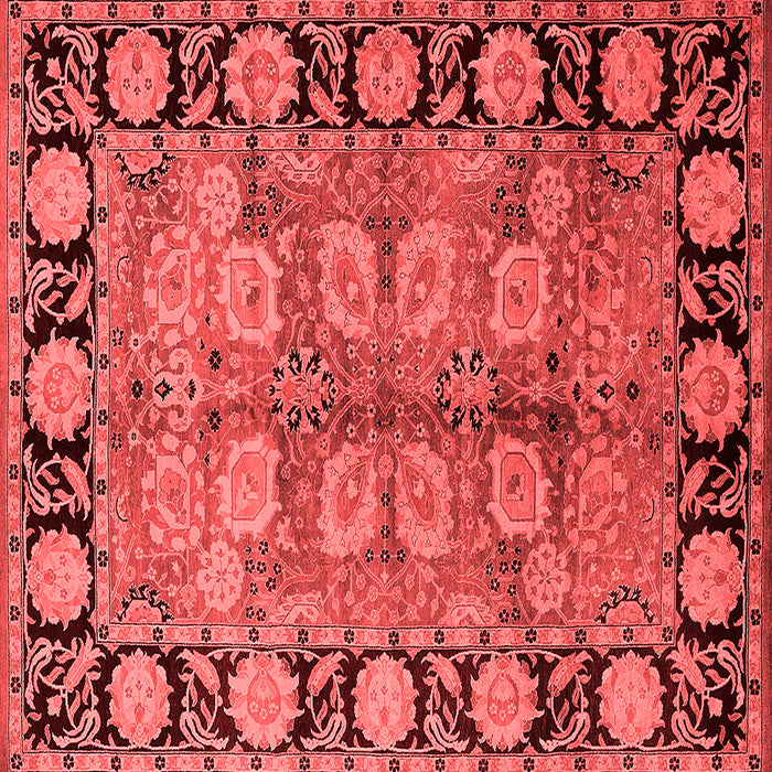 Machine Washable Oriental Red Traditional Rug, wshurb683red
