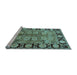 Sideview of Machine Washable Oriental Light Blue Traditional Rug, wshurb683lblu