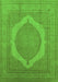 Machine Washable Medallion Green French Area Rugs, wshurb684grn