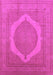 Machine Washable Medallion Pink French Rug, wshurb684pnk