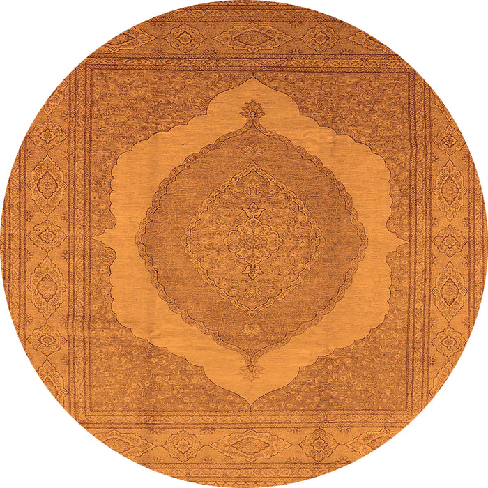 Round Medallion Orange French Rug, urb684org