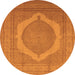 Round Medallion Orange French Rug, urb684org