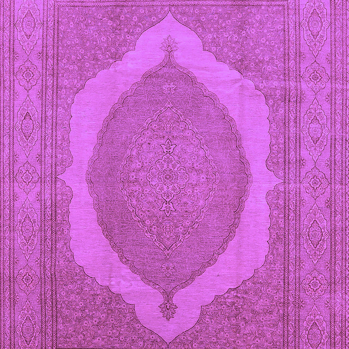 Machine Washable Medallion Purple French Area Rugs, wshurb684pur