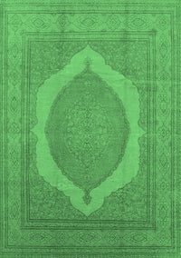 Medallion Emerald Green French Rug, urb684emgrn