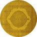 Round Medallion Yellow French Rug, urb684yw