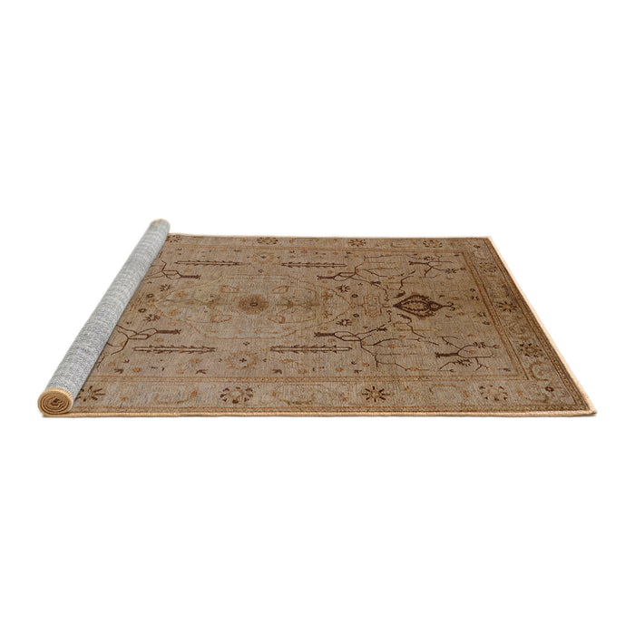 Sideview of Machine Washable Industrial Modern Light Brown Rug, wshurb685