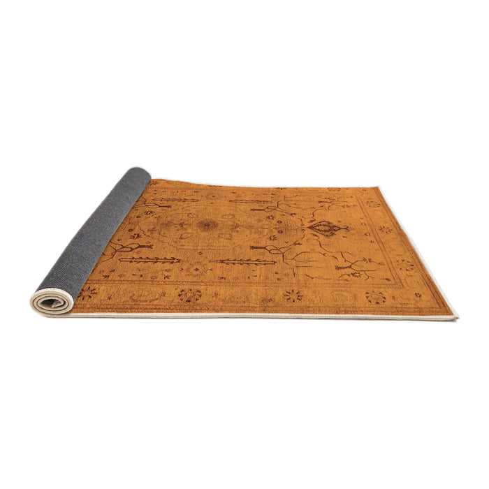 Sideview of Oriental Orange Traditional Rug, urb685org