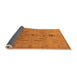 Sideview of Oriental Orange Traditional Rug, urb685org