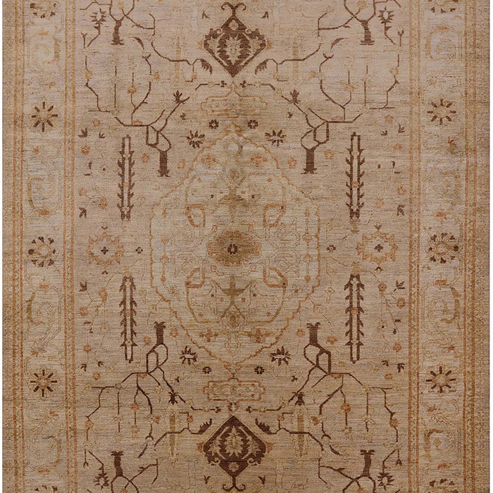 Mid-Century Modern Light Brown Oriental Rug, urb685